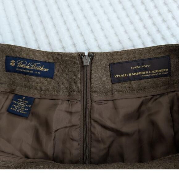 brooks brothers vitale barberis canonico 100% wool skirt vintage size 8 - Picture 9 of 12